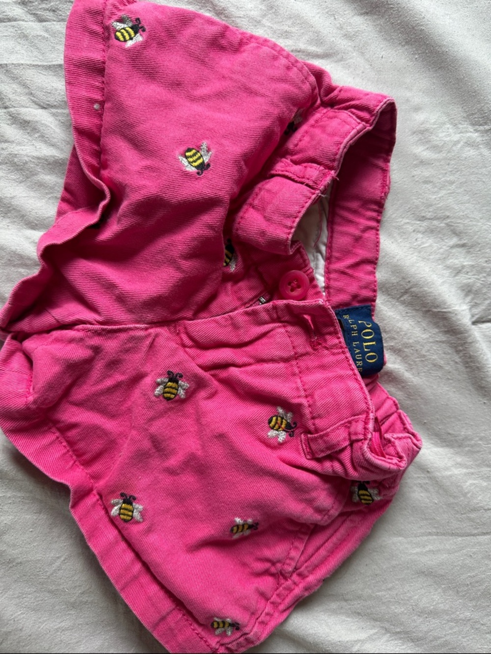 Polo by Ralph Lauren Hot Pink Bee Embroidered Shorts